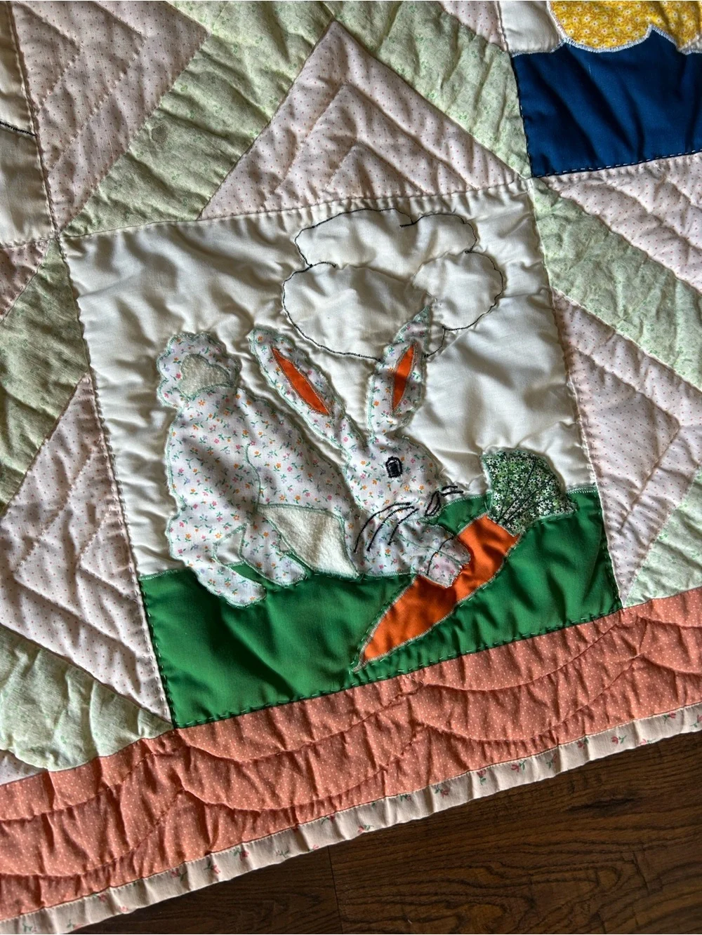Vintage Handmade Baby Quilt